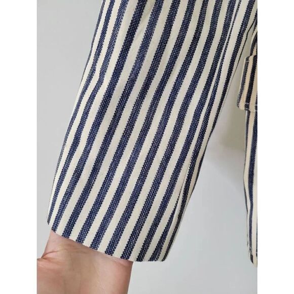 Tara Jarmon Milo Striped Cotton Jacket NWT 42 - Picture 5 of 11